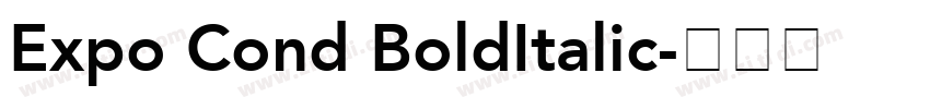 Expo Cond BoldItalic字体转换